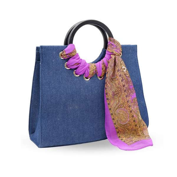 Blue Small Marcie Denim Saddle Bag curated on LTK
