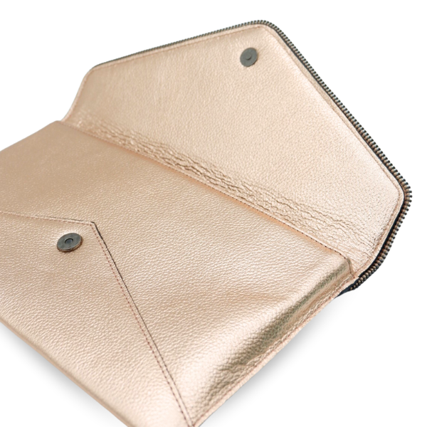 Rose gold cheap envelope clutch bag