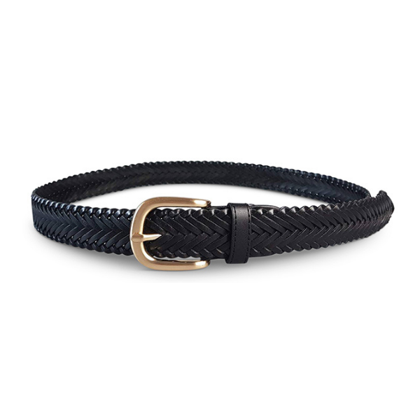 Louis Vuitton LV Knotted Belt Black Leather. Size 80 cm