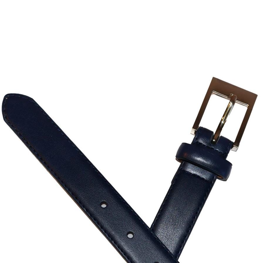 PRESTON Navy Blue Genuine Leather Boys Belt BeltNBags