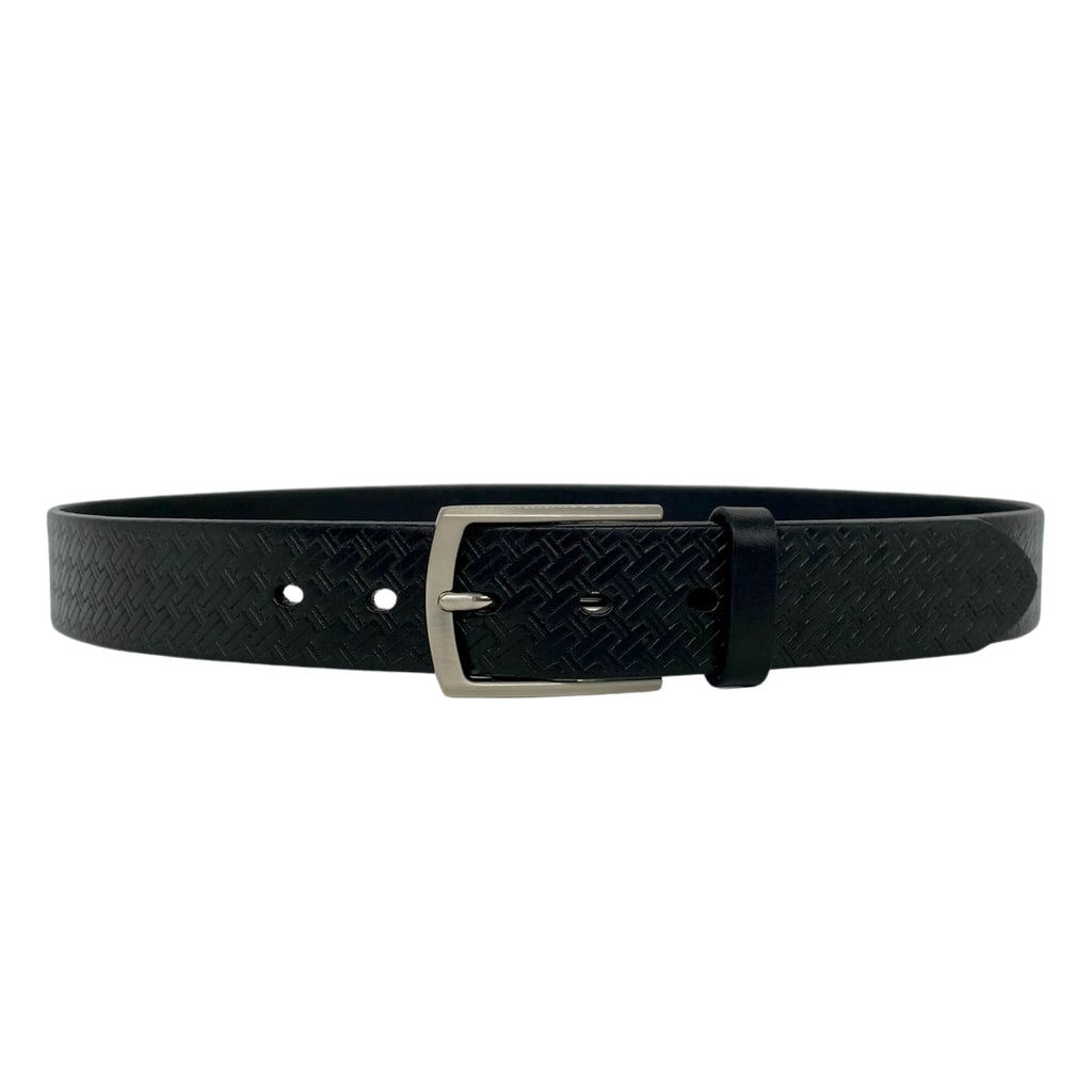 Buy FABIAN Belt - Men's Black Leather Belt & Silver Buckle | BeltNBags