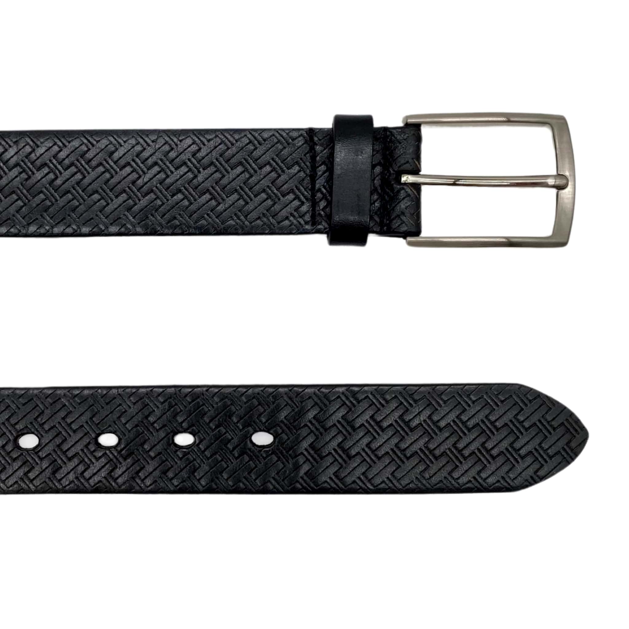 Buy FABIAN Belt - Men's Black Leather Belt & Silver Buckle | BeltNBags