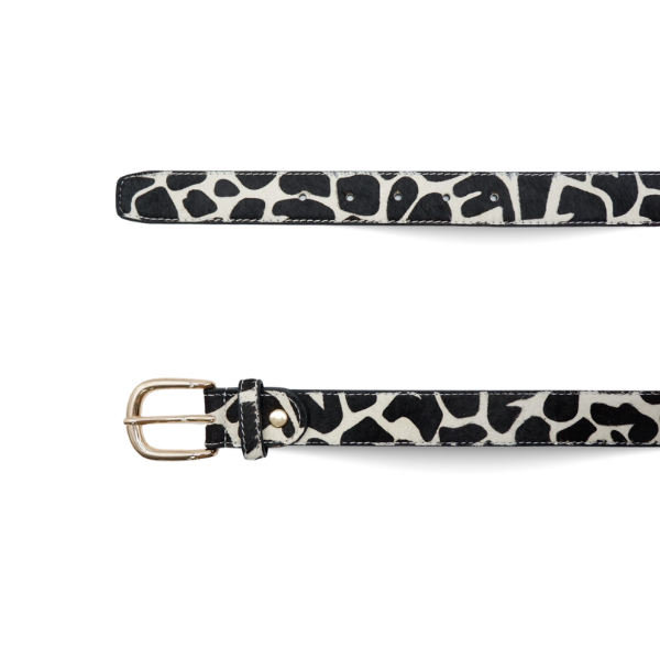 CLARABELLE - Women's Cow Print Genuine Leather Belt – BeltNBags