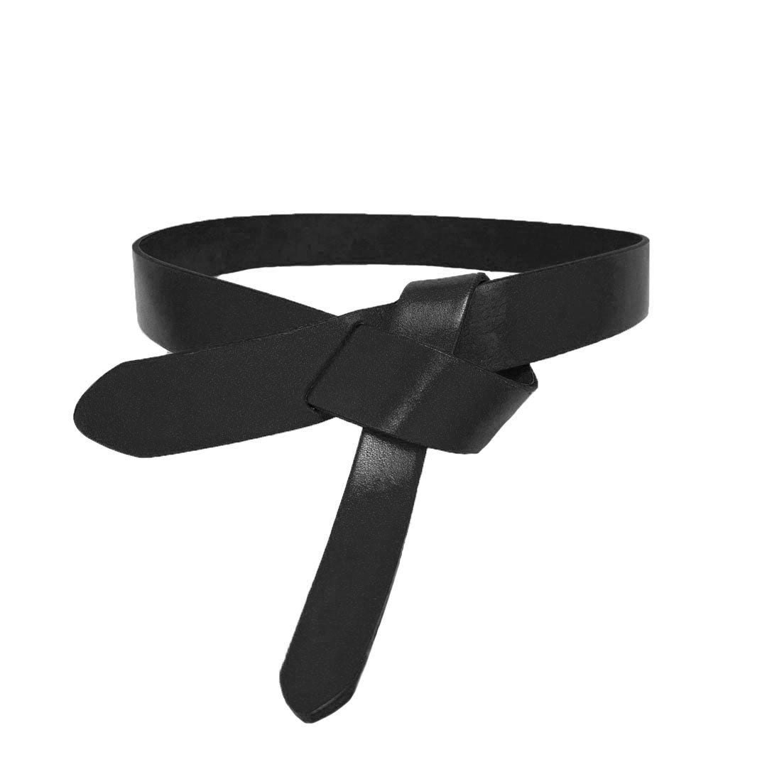 ROCKDALE - Women's Black Genuine Leather Knot Belt – BeltNBags